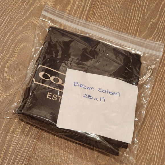 COACH SATEEN DUST STORAGE BAG DUSTER PROTECTION 23 x 19 - BROWN - Picture 3 of 3